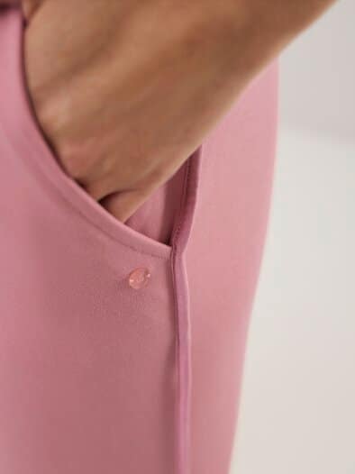 Baumwollstretch Caprihose Rosenholz