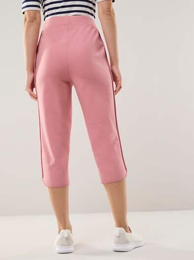 Baumwollstretch Caprihose Rosenholz