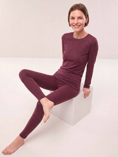 Thermo-Hose Lang Bordeaux gestr.