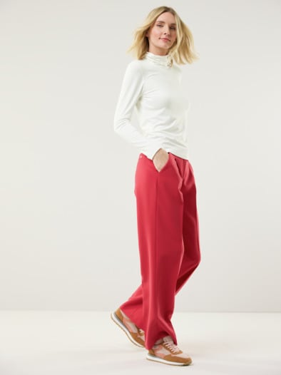 Viskose-Unterziehrolli Offwhite