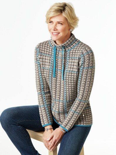 Karo Flausch-Pullover Country Life Karo Flausch-Pullover Country Life
