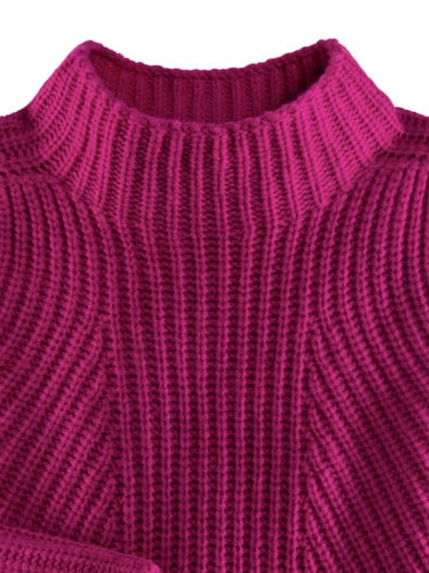 Cashmino Pullover Nahtlos Beere
