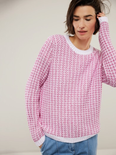 Bändchen Pullover Bicolor