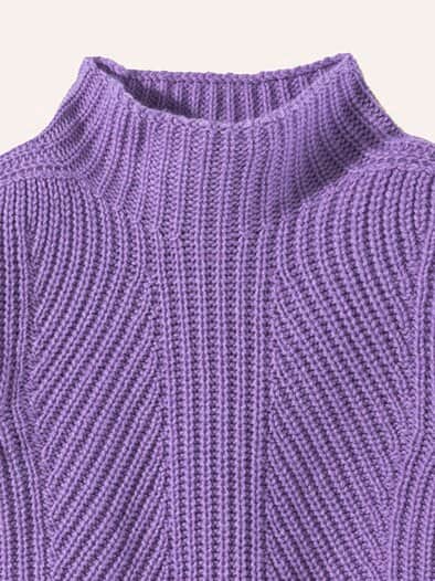 Cashmino Pullover Nahtlos Lavendel