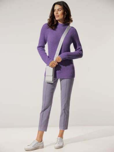 Cashmino Pullover Nahtlos Lavendel