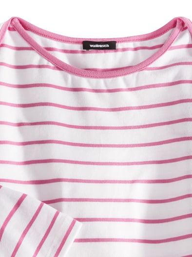 Ringelshirt la Ville Weiß/Pink