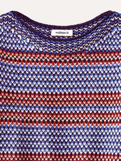 Baumwoll-Pullover Nordic Stripe Marine Multicolor