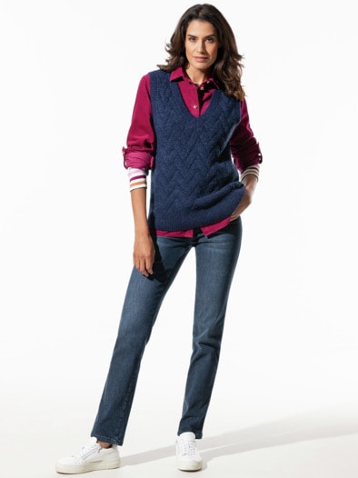 V-Neck Pullunder Cosy Marine