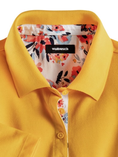 Pique-Polo Sommer Cotton Gelb