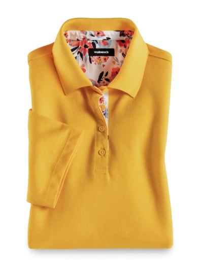 Pique-Polo Sommer Cotton Gelb