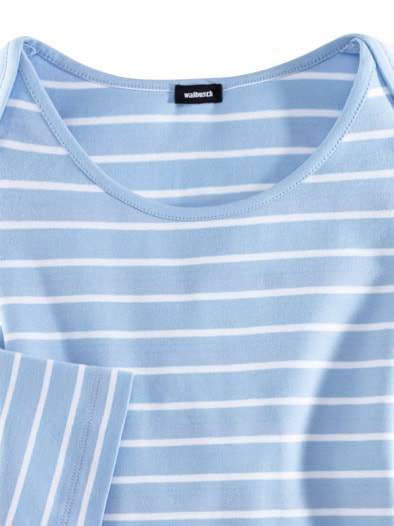 Ringelshirt la Ville Skyblue/Weiß