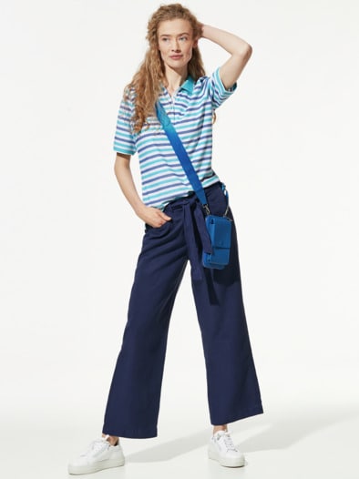 Extraglatt Sommer-Polo Royalblau/Lagune