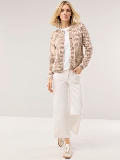 Strickjacke Chic & Go Natur/Praline