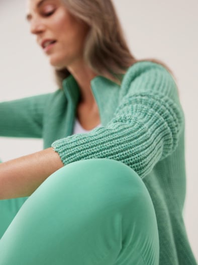 Patentstrickjacke Nahtlos Pfefferminz