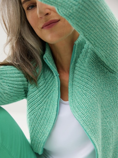 Patentstrickjacke Nahtlos Pfefferminz