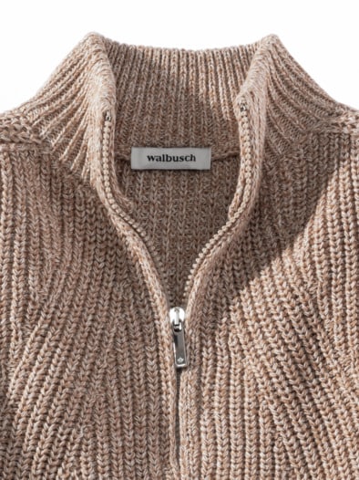 Patentstrickjacke Nahtlos Safaribeige