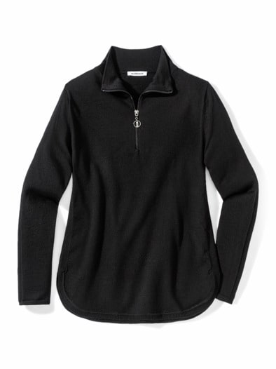 Merino-Pullover 100 Prozent Schwarz