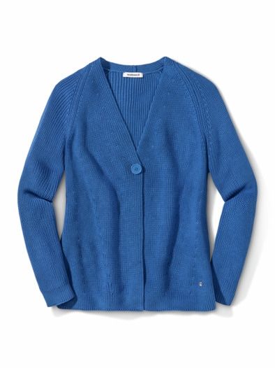 Patentstrickjacke Perfect Match Königsblau