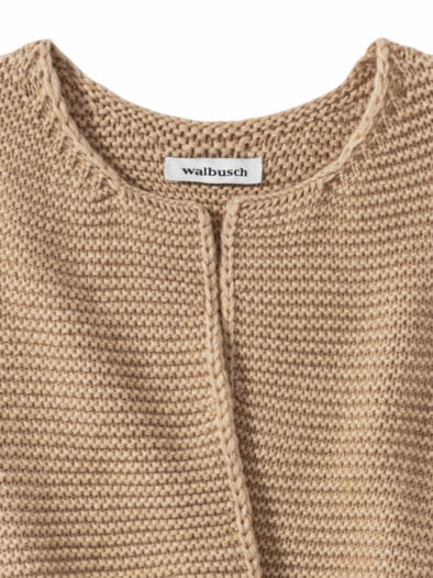 Strickweste Merinomix Safaribeige