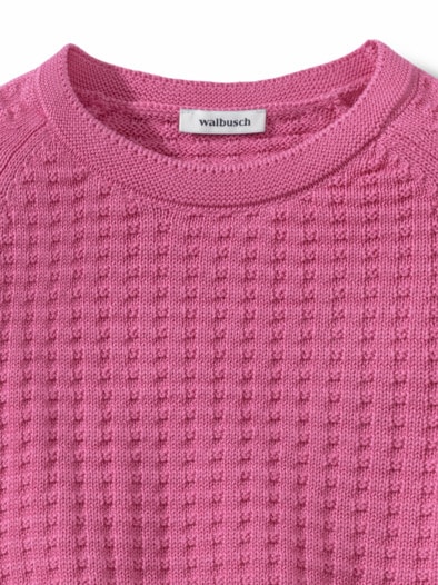 Baumwoll Pullover Waffelstruktur Softpink