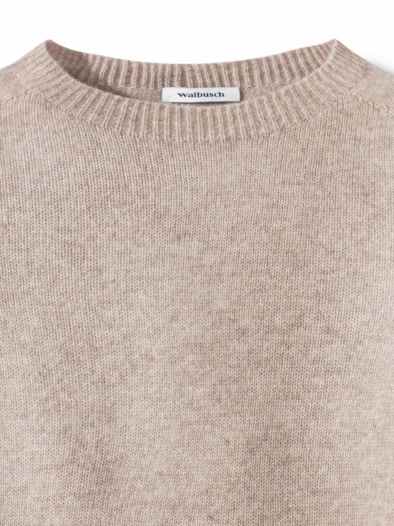 Cashmere-Pullover Nahtlos Sandmelange