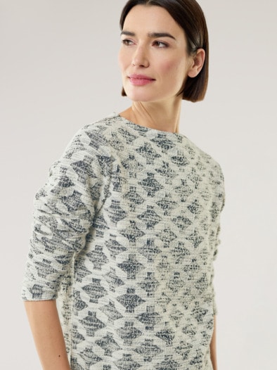 Boucle Sweatshirt Kaminkragen Marine