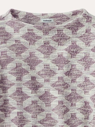 Boucle Sweatshirt Kaminkragen Mauve