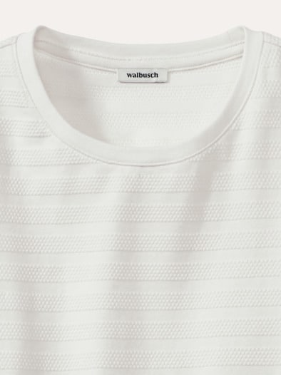 Baumwollshirt Reliefstruktur Offwhite