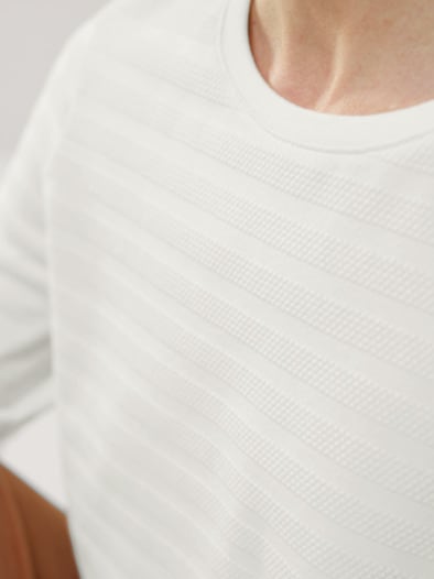 Baumwollshirt Reliefstruktur Offwhite
