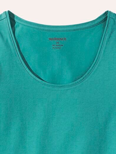 Baumwoll-Basic-Top Seegrün