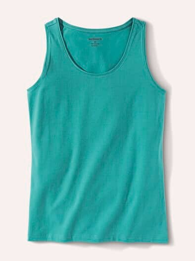 Baumwoll-Basic-Top Seegrün