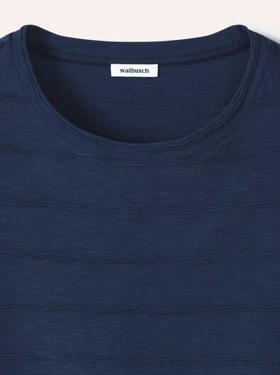 Baumwollshirt Streifenstruktur LA Marine