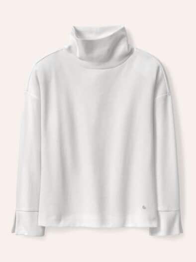 Wärmendes Sweatshirt mit Schalkragen Offwhite