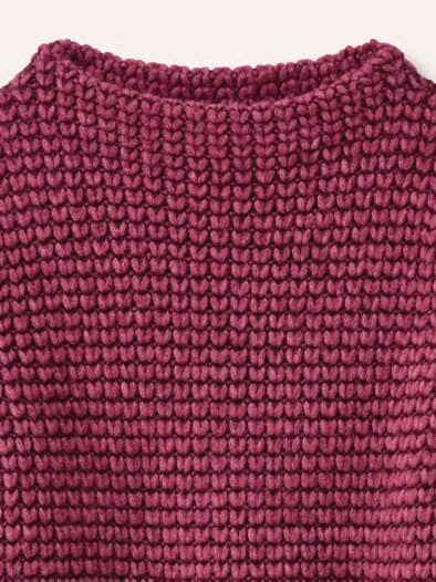 Pullover in Grobstrickoptik Hellmerlot