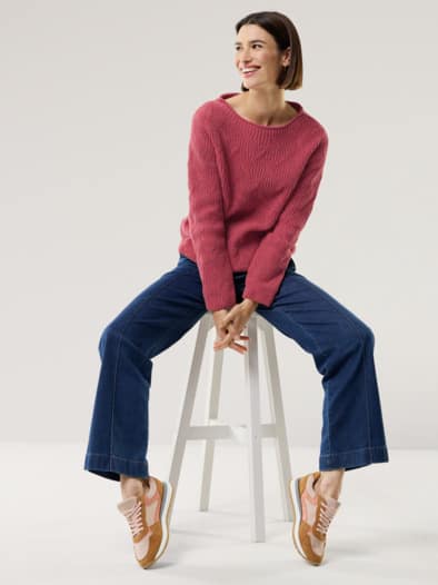 Baumwoll-Samt Pullover Siena