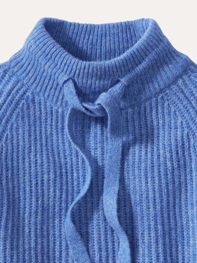 Kuschelgarn-Pullover Jeansblau