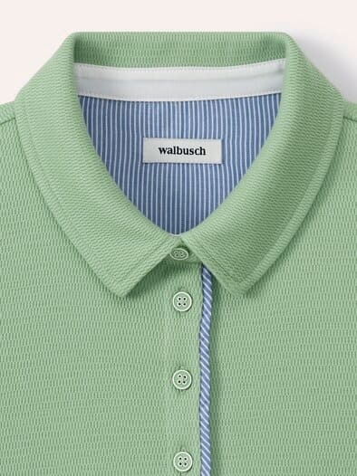 Poloshirt Strukturmuster Salbei