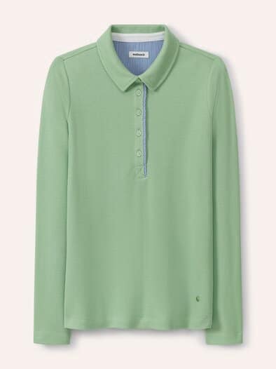 Poloshirt Strukturmuster Salbei