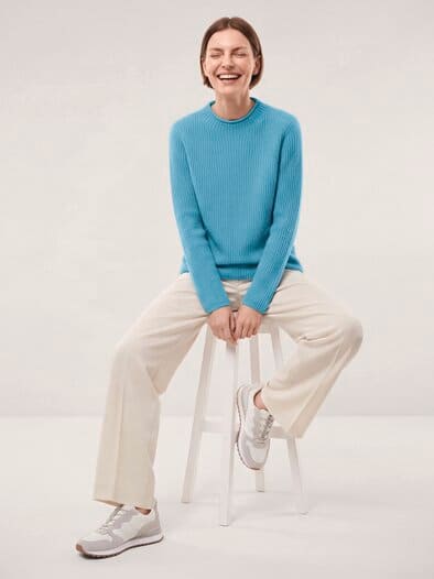 Cashmere Pullover 100 Prozent Hellpetrol