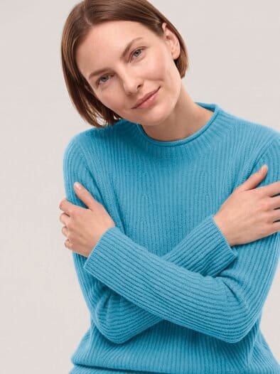 Cashmere Pullover 100 Prozent Hellpetrol