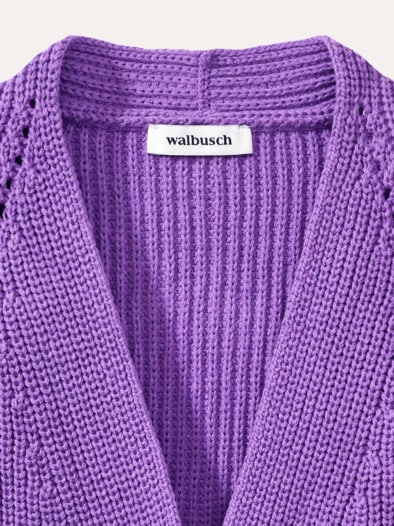 Strickweste Patentmuster Veilchen