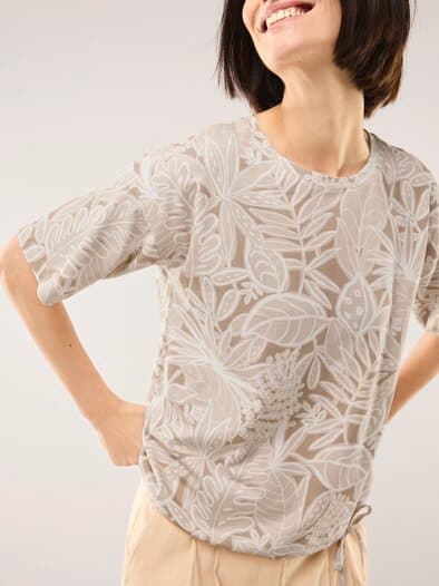 Blousonshirt Tropenwald Sand