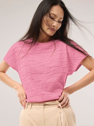 Strukturshirt Welle Nelke