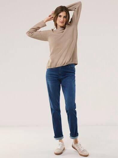 Sweatshirt mit Struktur Sand