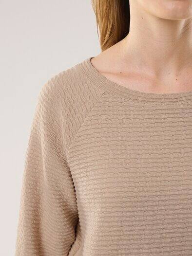 Sweatshirt mit Struktur Sand