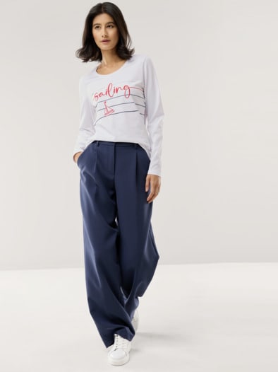 Baumwollshirt Sailing Weiß