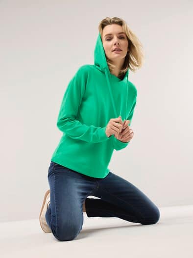 Sweatshirt mit Kapuze Kleegrün