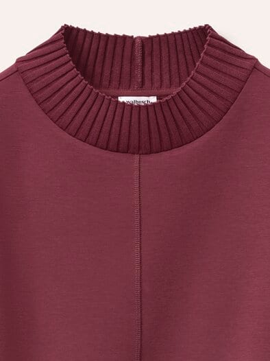 Sweatshirt mit Strick Merlot