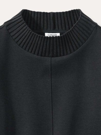Sweatshirt mit Strick Schwarz