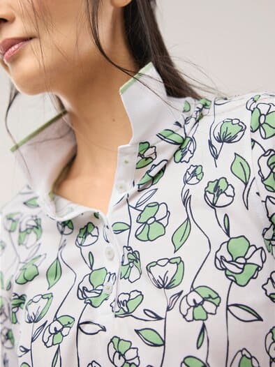 Extraglatt Polo Blume Salbei